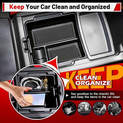 صينية تنظيم وحدة التحكم المركزية متوافقة مع Ho-nda Civic 2022-2024، ملحقات داخلية لصندوق تخزين مسند الذراع، عبوة من قطعة واحدة in Kuwait