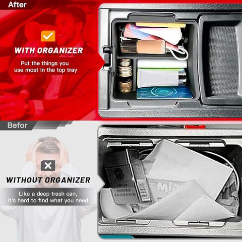 صينية تنظيم وحدة التحكم المركزية متوافقة مع Ho-nda Civic 2022-2024، ملحقات داخلية لصندوق تخزين مسند الذراع، عبوة من قطعة واحدة in Kuwait