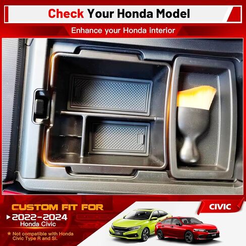 صينية تنظيم وحدة التحكم المركزية متوافقة مع Ho-nda Civic 2022-2024، ملحقات داخلية لصندوق تخزين مسند الذراع، عبوة من قطعة واحدة in Kuwait