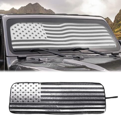 Voodonala for Jeep JL Windshield Sunshade Window Sun Shade Sun Visor Shade Panel for 2018-2024+Jeep Wrangler JL JLU 2/4 Door Gladiator JT 4xe Foldable Sun Shield Upgrade Cover Block Heat UV Rays in Saudi Arabia