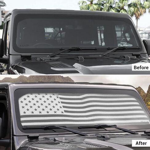 Voodonala for Jeep JL Windshield Sunshade Window Sun Shade Sun Visor Shade Panel for 2018-2024+Jeep Wrangler JL JLU 2/4 Door Gladiator JT 4xe Foldable Sun Shield Upgrade Cover Block Heat UV Rays in Saudi Arabia