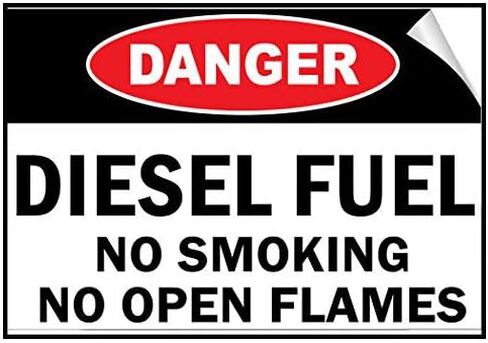 Danger Fuel Petrol Oil Fuel No Smoking No Open Flames Style A Label Decal Sticker 10 Inches X 14 Inches in Saudi Arabia