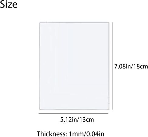DARENYI 10 Pcs Clear Acrylic Sheet Plexiglass Clear Plastic Sheet 1mm Transparent Acrylic for Drawing, Printing, Craft DIY, Picture Frame etc(18 x 13cm) in Saudi Arabia