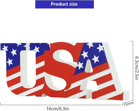 4th of July Wooden Signs Patriotic Star USA LOVE Car Sign Independence Day Desk Decor Memorial Independence Labor Day Table Decorations Wood Table Centerpieces D1-DLRBJ (USA) in Saudi Arabia