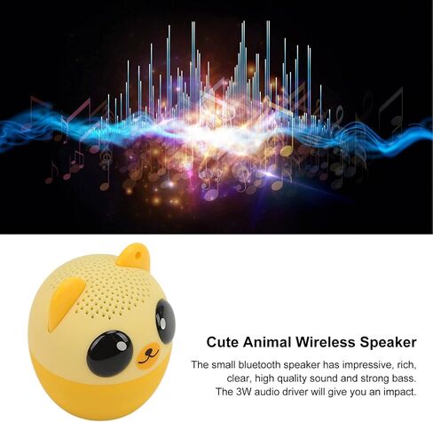Pet Mini Bluetooth Speaker, 3W Audio Driver Animals Wireless Speakers with Selfie Function for Kids, Cute Animal Wireless Speaker for Powerful Rich Room Filling Sound (Bear) in Saudi Arabia