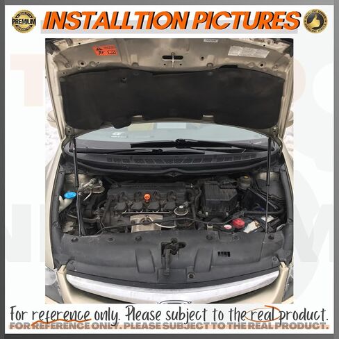 Front Hood Struts Compatible with Honda Civic 8th 2005-2012 Shock Lift Supports Bonnet Gas Dampers Springs Kit No-Drill Bolt-on in Saudi Arabia