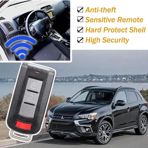TOP-VIGOR Remote Car Key Fob 315Mhz Compatible with Mitsubishi Outlander Lancer Mirage 2008 2009 2010 2011 2012 2013 2014 2015 2016 2017 2018 2019 2020, ID46/7952 Chip 3 Button Key Fob OUC644M-KEY-N in Saudi Arabia