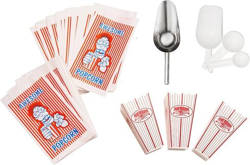 Pasadena Popcorn Machine with Cart- Popper Makes 3 Gallons- 8-Ounce Kettle, Old Maids Drawer, Warming Tray & Scoop by Great Northern Popcorn (Red) in Saudi Arabia