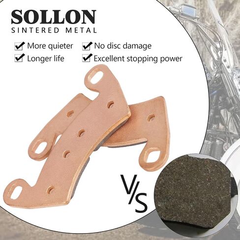 SOLLON Brake Pads Front and Rear for Polaris Ranger 800 2010-2014 Ranger 700 800 900 Crew/RZR 4 900 / RZR 4 900 XP/RZR 1000 XP/General 1000 / General 4 1000 in Saudi Arabia