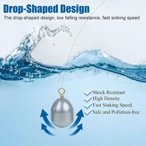 Fishing Weights Sinkers Kit,19/52pcs Bass Casting Sinkers Weights Bell Sinkers Assorted Iron Fishing Weights Drop Catfish Sinkers Weights for Saltwater Freshwater Fishing in Saudi Arabia
