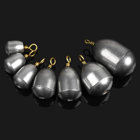 Fishing Weights Sinkers Kit,19/52pcs Bass Casting Sinkers Weights Bell Sinkers Assorted Iron Fishing Weights Drop Catfish Sinkers Weights for Saltwater Freshwater Fishing in Saudi Arabia