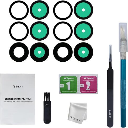 Rear Camera Lens Glass Replacement for Galaxy S23/S23 Plus Pre-Installed Adhesive with Installation Manual and Repair Tool Kits in Kuwait