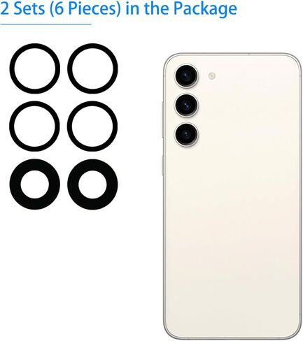 Rear Camera Lens Glass Replacement for Galaxy S23/S23 Plus Pre-Installed Adhesive with Installation Manual and Repair Tool Kits in Kuwait