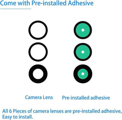 Rear Camera Lens Glass Replacement for Galaxy S23/S23 Plus Pre-Installed Adhesive with Installation Manual and Repair Tool Kits in Kuwait