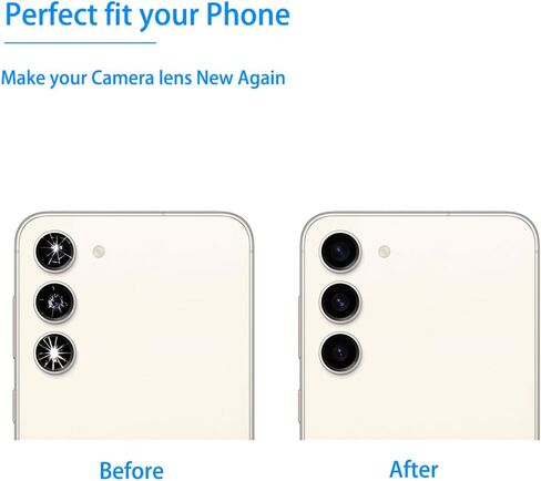 Rear Camera Lens Glass Replacement for Galaxy S23/S23 Plus Pre-Installed Adhesive with Installation Manual and Repair Tool Kits in Kuwait