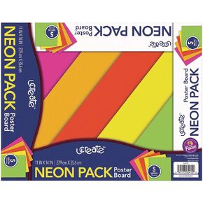 Pacon Package Poster Board, 11" x 14", Colors may vary 5 per Pack