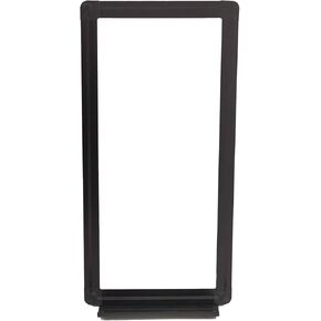 Maven Shorty Slim Skinny Thin Narrow Aluminum Dry Erase Whiteboard to-do List | White & Black Frame | 7.9 in x 15.75 in (Black, Shorty)