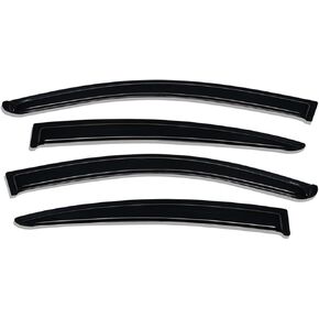 Lightronic WV94833 Outside-Mount Side Window Visor Deflector Rain Guard, Dark Smoke, 4-Pieces Set, Fits 2004-2009 Mazda 3 Sedan