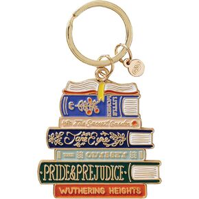RIFLE PAPER CO. 2.4" L x 1.75" W, Enamel Keychain Charm, 1" Key Ring, Printed in Full Color with a Polished, Glossy Finish