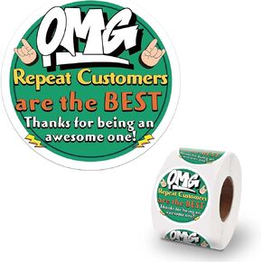 500 PCS Cute Thank You Stickers - Business & Shipping Packaging Stickers for Online Retailers