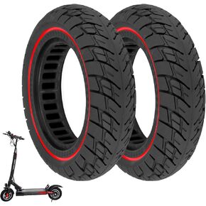 10x2.5 Solid Tires 10 Inch for Kugoo M4/M4 Pro for Zero 10X Electric Scooter Accessories, Off-Road Replacement Rubber Tires for 10x2.125 and 10x2.25 Tires, Anti-shock and Anti-slip (2 Pcs)