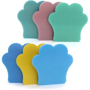 Transparent Sticky Notes for Women Fun Clear Sticky Notes for Kids Cute Colorful Paw Print See Through Sticky Notes Set 6 Pack