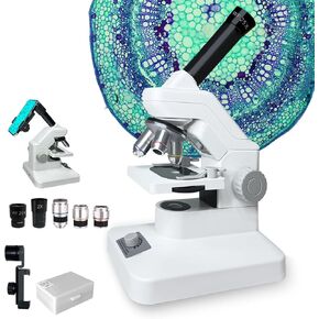 Microscope for Adults Kids, Kids microscope,2024 Newest Mcroscope,100X-2000X Profesional Microscopio, Microscopes Kit w/Phone Adapter Microscope slides, Compound Microscope for Home School Lab