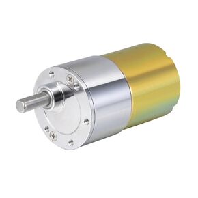 uxcell 24V DC 400 RPM Gear Motor High Torque Electric Reduction Gearbox Eccentric Output Shaft