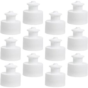 ULTECHNOVO Water Bottle Lid Replacement Push Pull Caps for Bottles 30pcs Sports Bottle Lid Replacement Reusable Water Bottle Caps Non- Spill Screw Tops Caps for Soda Bottles Water Bottle Lid