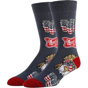 Oooh Yeah Men's Novelty Crew Socks, Positive Funny Fun Crazy Cool Socks