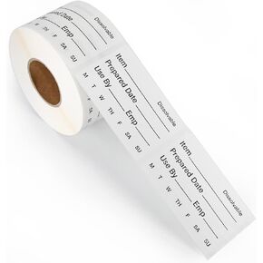L LIKED 500 Large Size Dissolvable Food Rotation Labels 2" x 3" Use by Shelf Life Labels for Food Storage