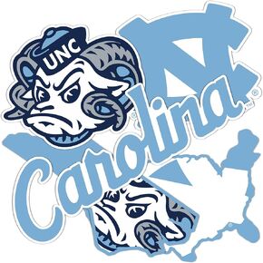 Desert Cactus University of North Carolina Sticker UNC Tar Heels Chapel Hill Vinyl Decals Laptop Water Bottle Car T2 (Type 2-3)
