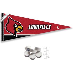 Louisville Cardinals Pennant Flag and Wall Tack Mount Pads