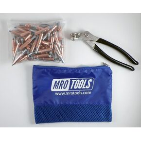 50 1/8 Cleco Sheet Metal Fasteners + Cleco Pliers w/Carry Bag (K1S50-1/8)