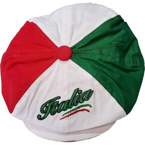 Tri-Color Italia Script Gatsby Cap - Colorful Italian Hat - FBM Italy Collection of Italian Pride Products at PSILoveItaly