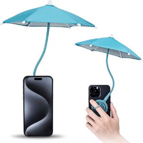 Magnetic Phone Umbrella for Sun,Outdoor Phone Sun Shade Shield with Flexible Angle Design & Rotatable Phone Ring,Umbrella for iPhone 15 14 13 12 Pro Max Plus,Mag-Safe Case & All Phones Anti-Glare