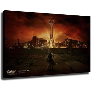 ZJP Fallout New Vegas,Poster Wall Art Home Wall Decorations for Bedroom Living Room Oil Paintings Canvas Prints /43 (unframed,16x24inch)