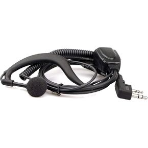 Retevis Soft Earhook Walkie Talkie Earpiece with Mic, Coil Tube, for RT22 RT21 RT68 RT22S H-777S RT15 RB29, Compatible with Baofeng UV-5R Two Way Radio, G-Type Two Way Radio Earpiece 2 Pin(1 Pack)