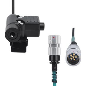 6-pin U94 Ptt Tactical Headset Adapter Prc 152 148 Prc-152 Prc-152a Cable for Harris Falcon iii an/prc152 Field Radio Harris Prc152(Black, Military Wiring)