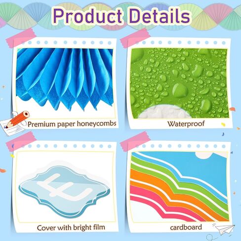 Qilery 86 Pcs Classroom Bulletin Board Decoration Amazing Things Happen Here Bulletin Board Cutouts Paper Fans Garlands Tassel Motivational Decor for School Preschool Elementary Chalkboard Wall Door in Saudi Arabia