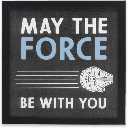 Disney Star Wars May The Force Be with You Framed Wood Wall Decor - Classic Star Wars Picture Featuring Darth Vader and Luke Skywalker in Saudi Arabia