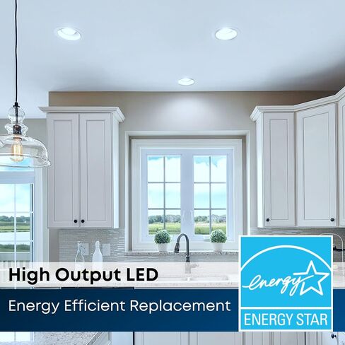 Feit Electric 5 Inch or 6 Inch LED Recessed Lighting Retrofit Downlights, 120 Watt Equivalent High Output, 2000 Lumen 5000K Daylight, Dimmable, 6 Pack LEDR56XHO/950CA/6 in Saudi Arabia