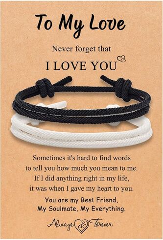 YKZOMP Matching Couples Bracelets Gifts for Him Boyfriend Girlfriend Her Women Men in Kuwait