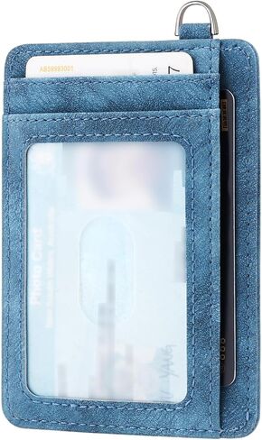 Hypotenuse Groove Slim Minimalist Front Pocket RFID Blocking Card Holder Wallet with D-Shackle for Men and Women in Saudi Arabia