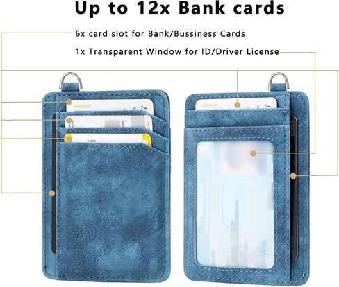 Hypotenuse Groove Slim Minimalist Front Pocket RFID Blocking Card Holder Wallet with D-Shackle for Men and Women in Saudi Arabia