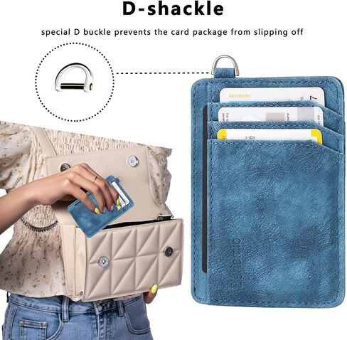 Hypotenuse Groove Slim Minimalist Front Pocket RFID Blocking Card Holder Wallet with D-Shackle for Men and Women in Saudi Arabia