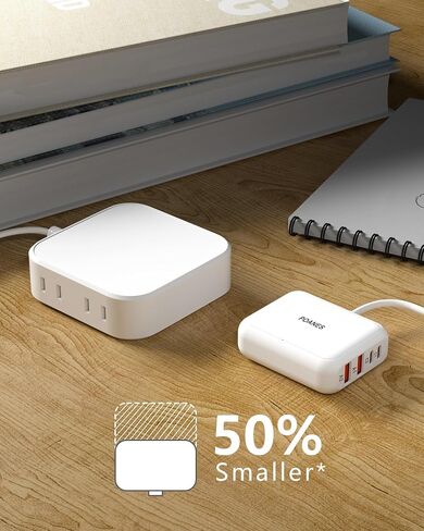 8-Port Travel USB C Charger, Multi-Port Charging Block, USB C PD Charger with USB A Ports, Mini Charging Station with Light Compatible with iPhone, Kindle, Airpods for travel, home, camp in Saudi Arabia