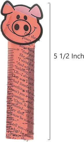 علامات مرجعية لحيوانات المزرعة للأطفال - علامات كتب / مسطرة صغيرة - جوائز الفصل الدراسي - 24 حزمة in Kuwait