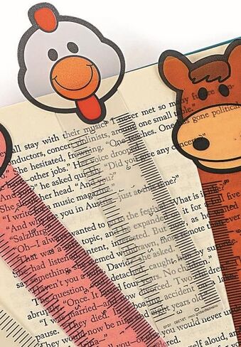 علامات مرجعية لحيوانات المزرعة للأطفال - علامات كتب / مسطرة صغيرة - جوائز الفصل الدراسي - 24 حزمة in Kuwait