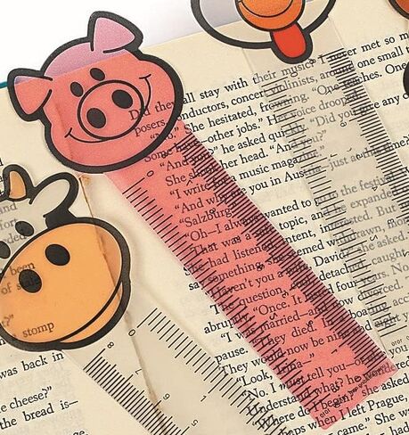 علامات مرجعية لحيوانات المزرعة للأطفال - علامات كتب / مسطرة صغيرة - جوائز الفصل الدراسي - 24 حزمة in Kuwait